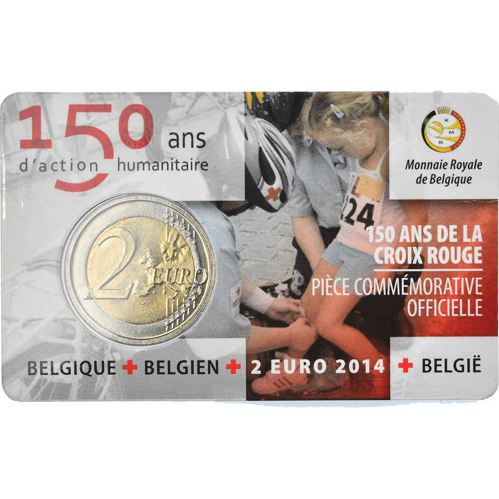 Belgium, 2 Euro, Croix Rouge, 2014, Brussels, BU, MS(65-70), Bi-Metallic
