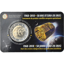 Belgium, 2 Euro, Premier satellite européen, 2018, Brussels, BU, MS(65-70)