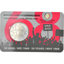 Belgium, 2 Euro, 50 ans de mai 1968, 2018, Brussels, BU, MS(65-70), Bi-Metallic