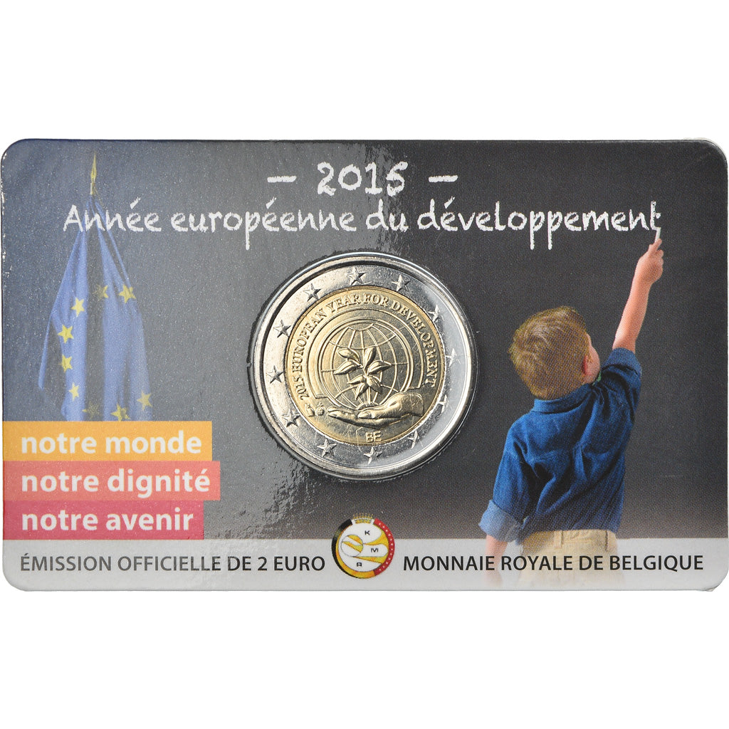 Belgium, 2 Euro, Année européenne du développement, 2015, Brussels, BU