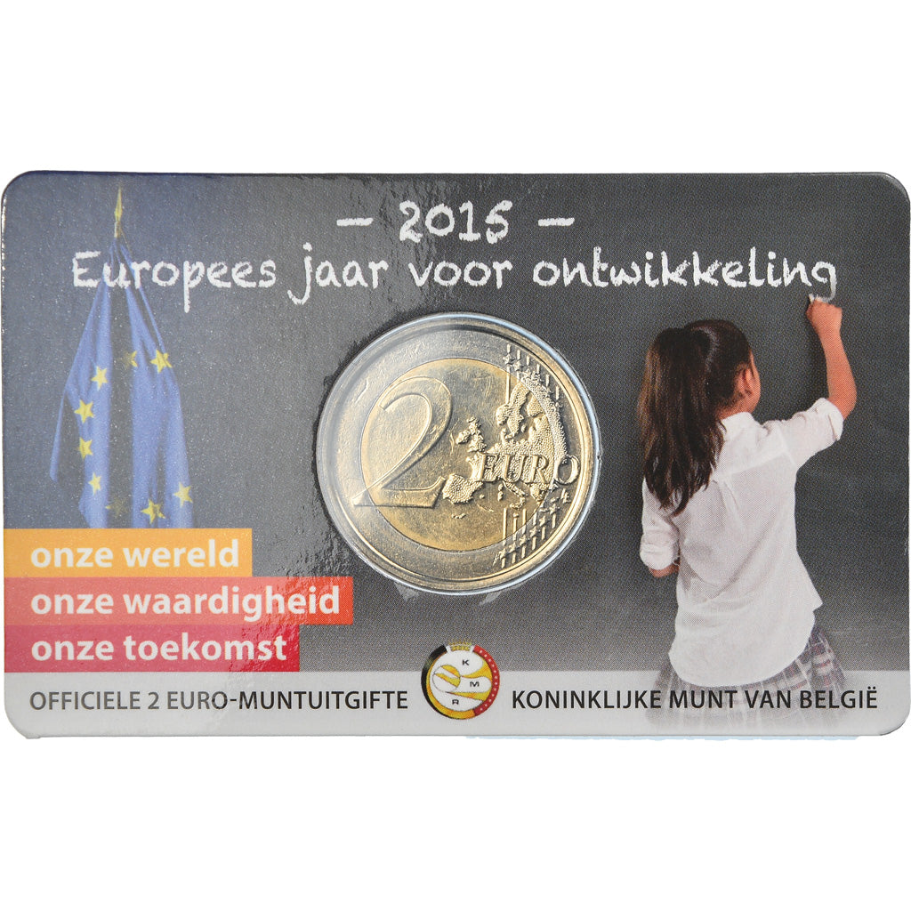 Belgium, 2 Euro, Année européenne du développement, 2015, Brussels, BU