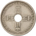 NORWAY, Krone, 1925, KM #385, EF(40-45), Copper-Nickel, 25, 6.92