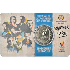 Belgique, 2 Euro, Jeux Olympiques d'été  de Rio, 2016, Bruxelles, BU, FDC