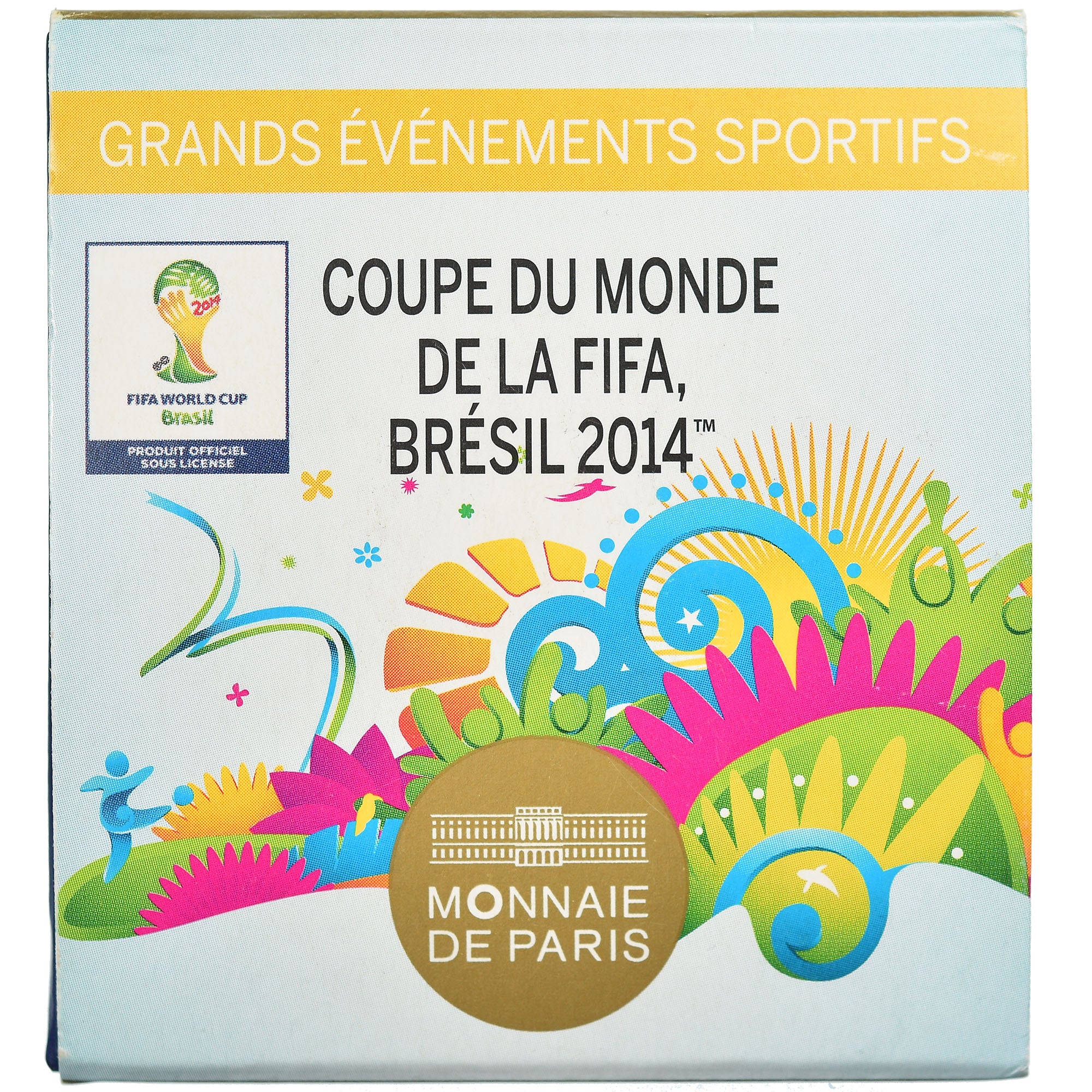 France, 5 Euro, Brésil - FIFA 2014, 2014, Paris, BE, MS(65-70), Gold