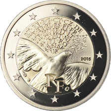 France, 2 Euro, La Paix en Europe, 2015, Paris, BE, MS(65-70), Bi-Metallic