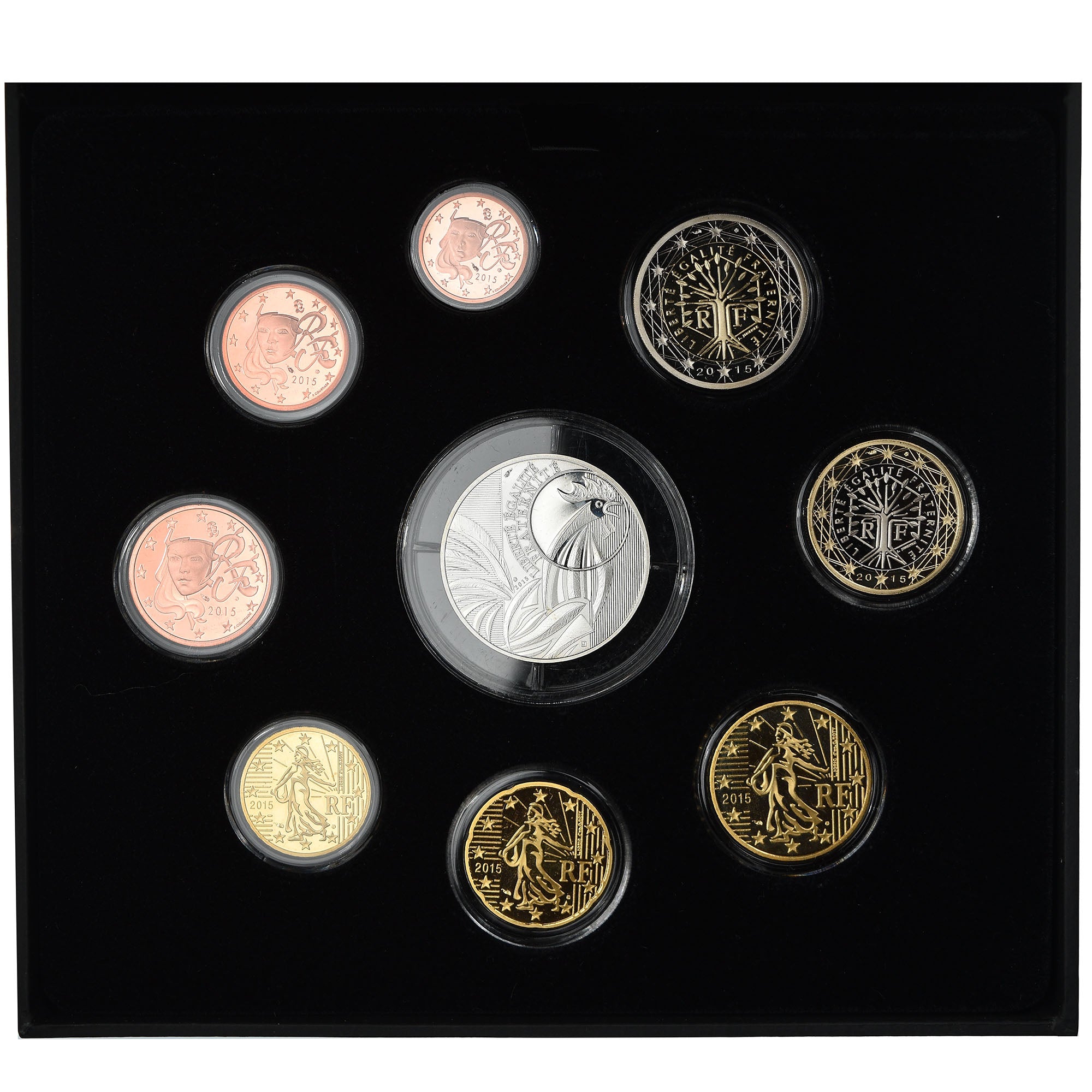 France, 1 Cent to 10 Euro, 2015, BE, MS(65-70)