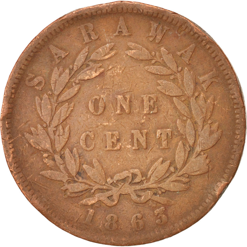 Malaisie, Sarawak, James Brooke Rajah, Cent 1863, KM 3