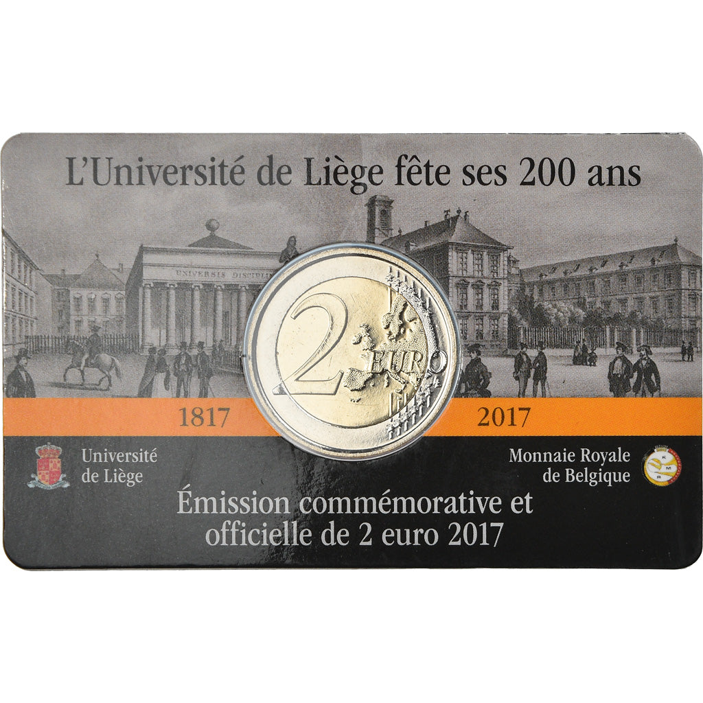 Belgium, 2 Euro, Université de Liège, 2017, BU, MS(65-70), Bi-Metallic