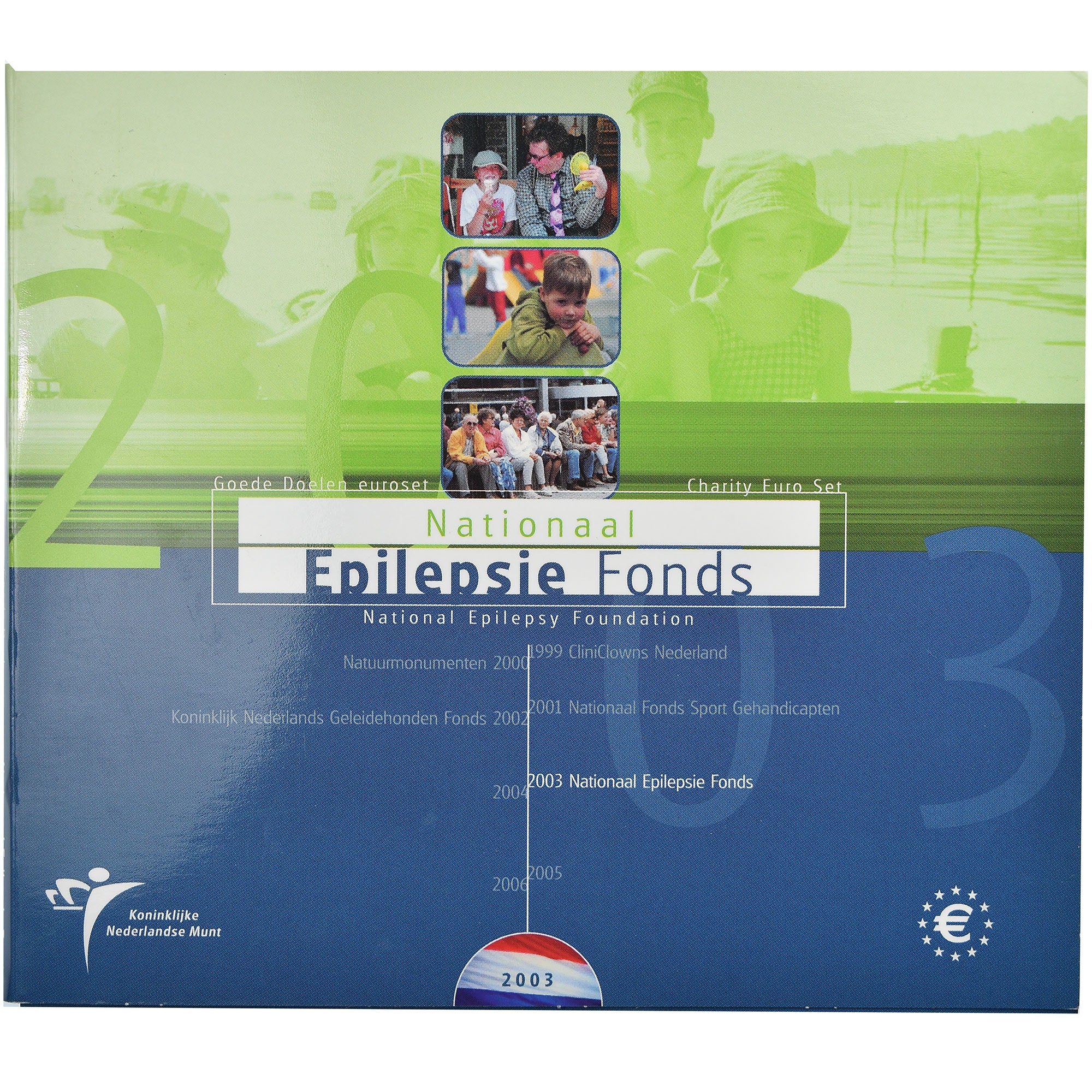 Niederlande, 1 Cent to 2 Euro, Epilepsie fonds, 2003, BU, STGL