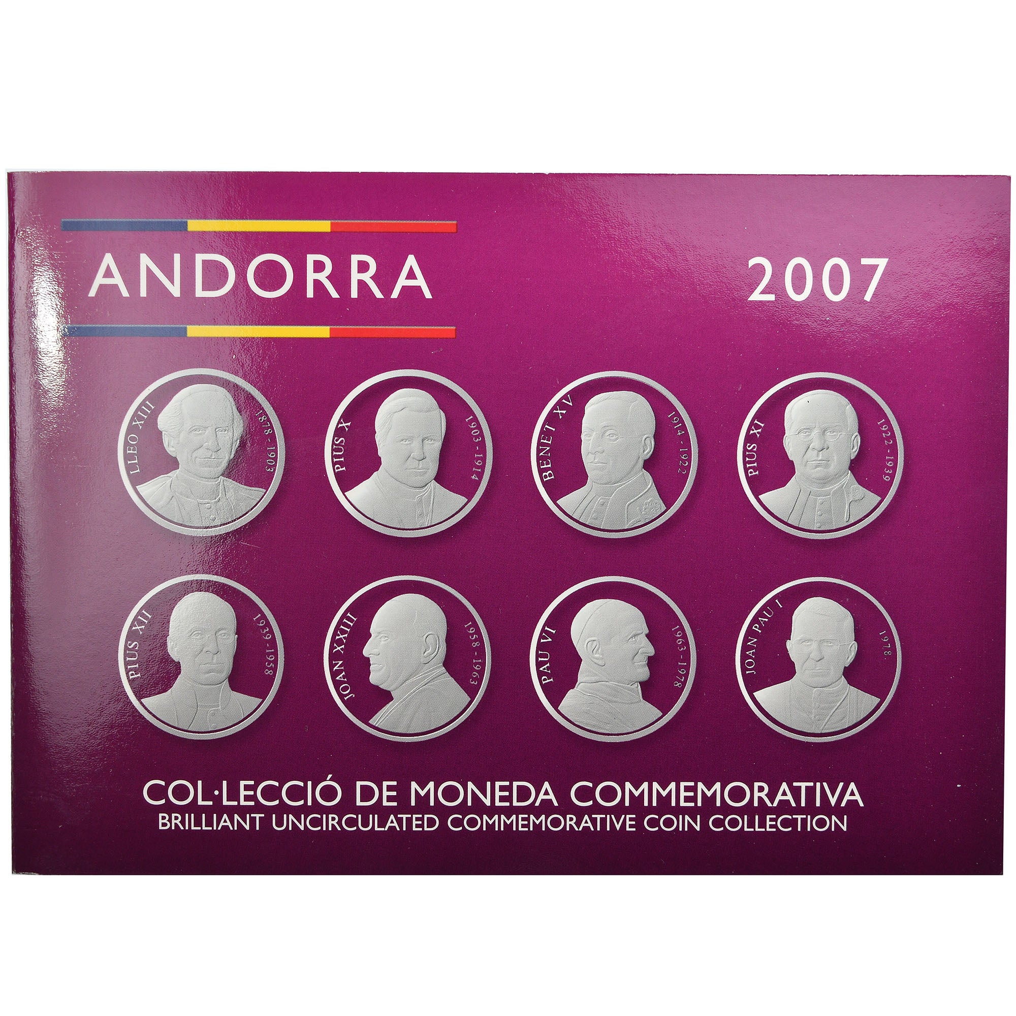Coin, Andorra, Pontificats, Set, 2007, BU, MS(65-70)