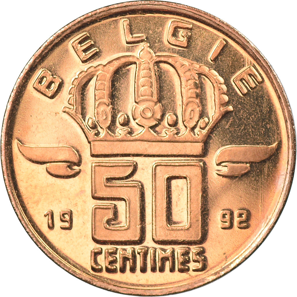 Coin, Belgium, Baudouin I, 50 Centimes, 1992, BU, MS(65-70), Bronze, KM:149.1