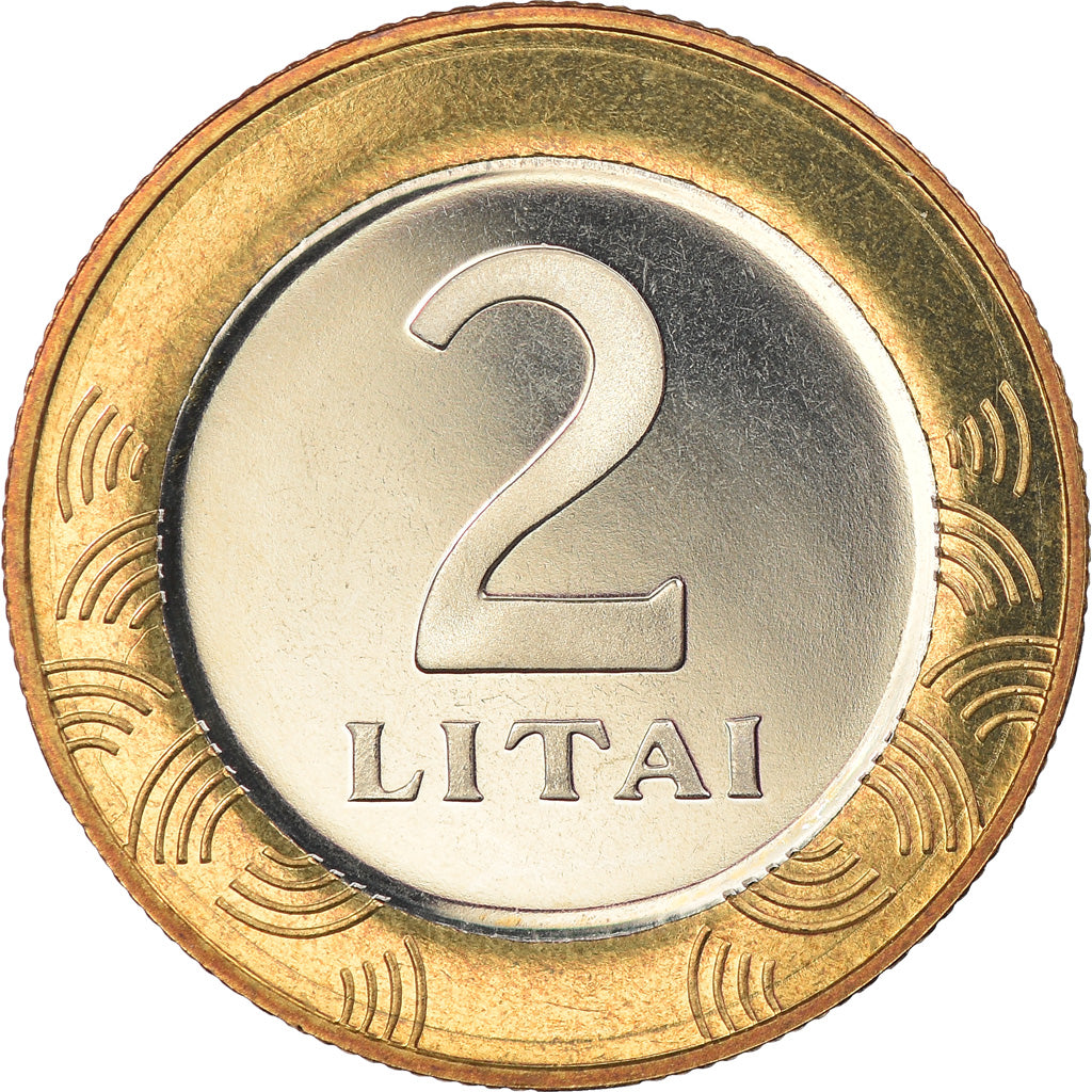 Coin, Lithuania, 2 Litai, 2003, Proof, MS(65-70), Bi-Metallic, KM:112