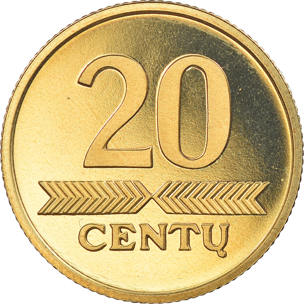 Coin, Lithuania, 20 Centu, 2003, Proof, MS(65-70), Nickel-brass, KM:107