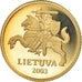 Coin, Lithuania, 10 Centu, 2003, Proof, MS(65-70), Nickel-brass, KM:106