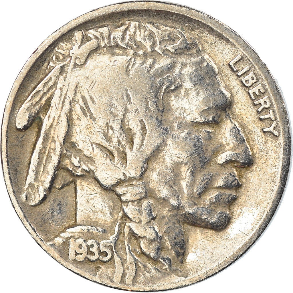 Moeda, Estados Unidos da América, Buffalo Nickel, 5 Cents, 1935, U.S. Mint, San