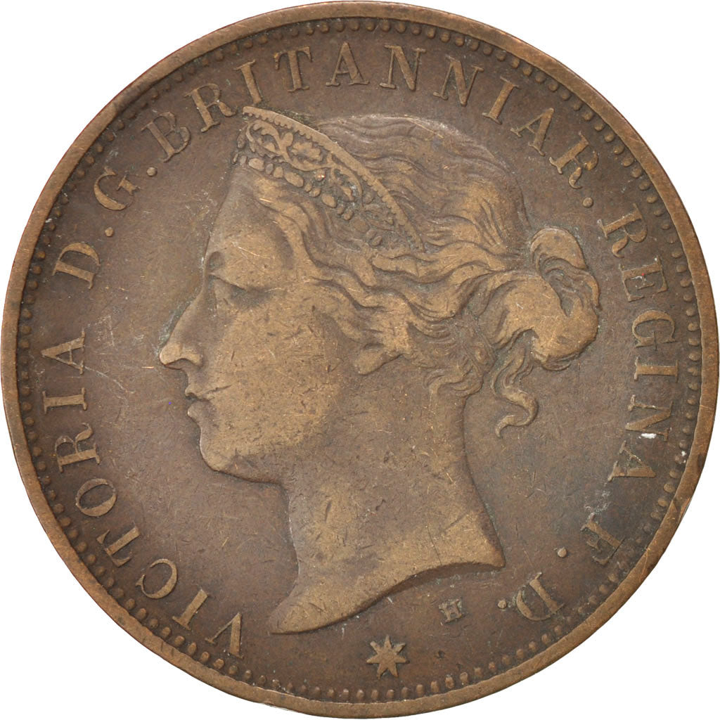 JERSEY, 1/12 Shilling, 1877, KM #8, VF(30-35), Bronze, 30.69, 9.19