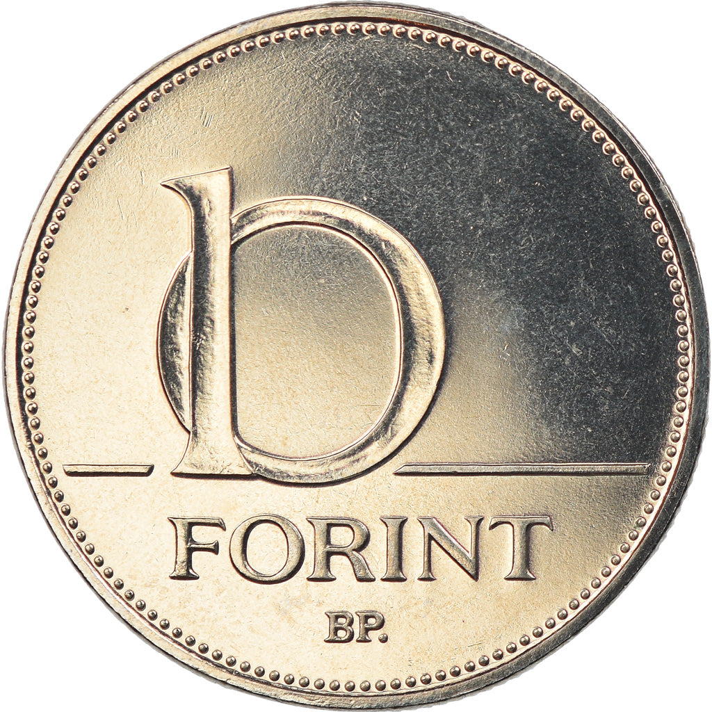 Coin, Hungary, 10 Forint, 2001, Budapest, MS(65-70), Copper-nickel, KM:695