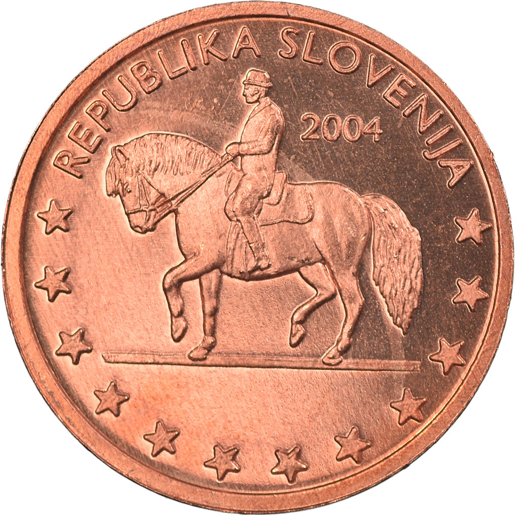 Slowenien, Euro Cent, 2004, unofficial private coin, STGL, Copper Plated Steel