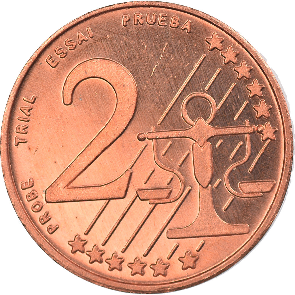 Slowenien, 2 Euro Cent, 2004, unofficial private coin, STGL, Copper Plated Steel