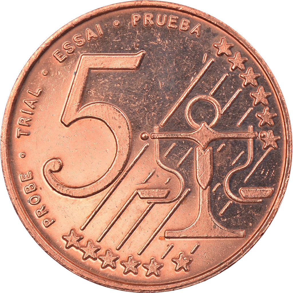 Slovenia, 5 Euro Cent, 2004, unofficial private coin, MS(65-70), Copper Plated