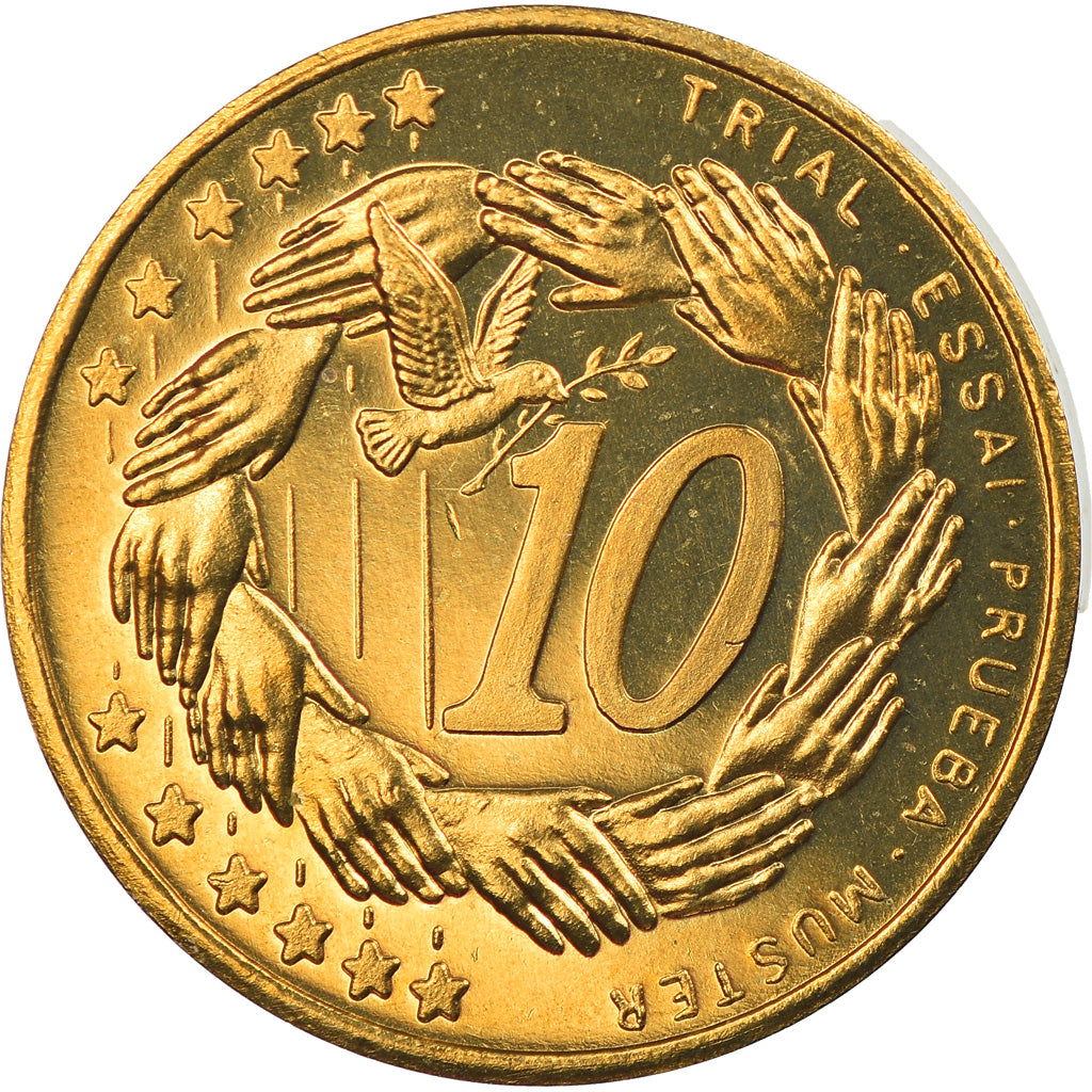 Slovenia, 10 Euro Cent, 2004, unofficial private coin, MS(65-70), Brass
