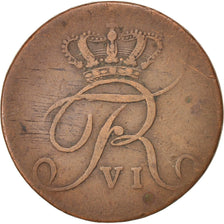 NORWAY, 2 Skilling, 1811, KM #280.3, F(12-15), Copper, 9.43