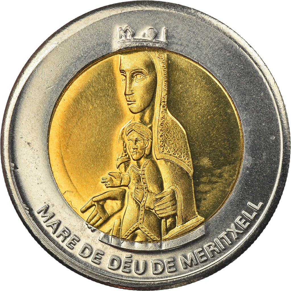 Coin, Andorra, Diner, 2007, MS(65-70), Bi-Metallic, KM:251