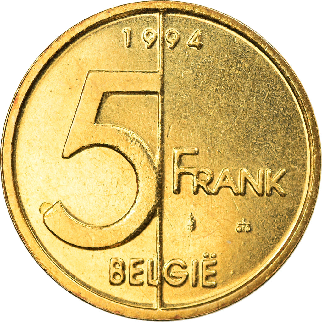 Münze, Belgien, Albert II, 5 Francs, 5 Frank, 1994, Brussels, STGL