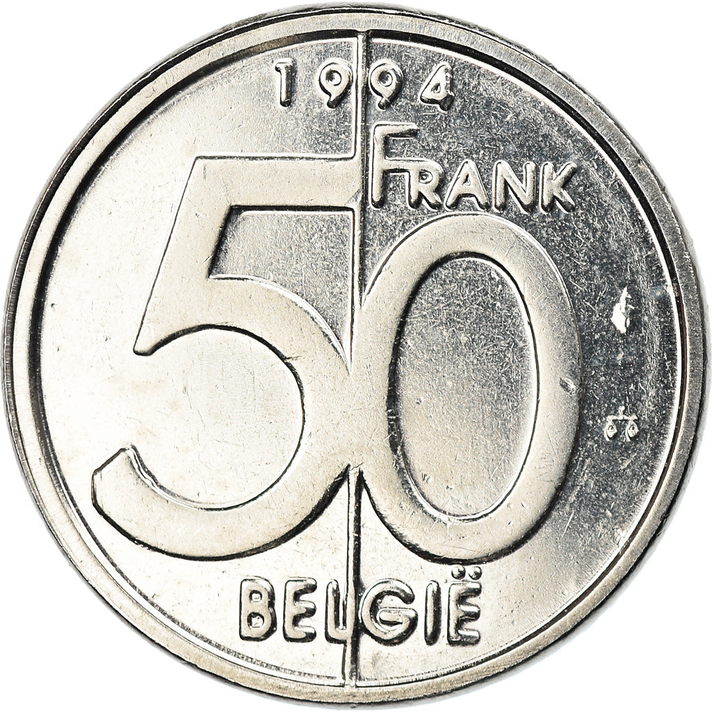 Coin, Belgium, Albert II, 50 Francs, 50 Frank, 1994, Brussels, MS(65-70)