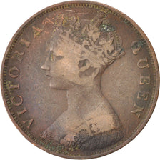 HONG KONG, Cent, 1877, KM #4.1, VF(20-25), Bronze, 27.8, 7.40