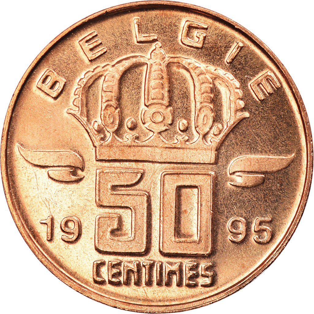 Coin, Belgium, Baudouin I, 50 Centimes, 1995, Proof, MS(65-70), Bronze, KM:149.1