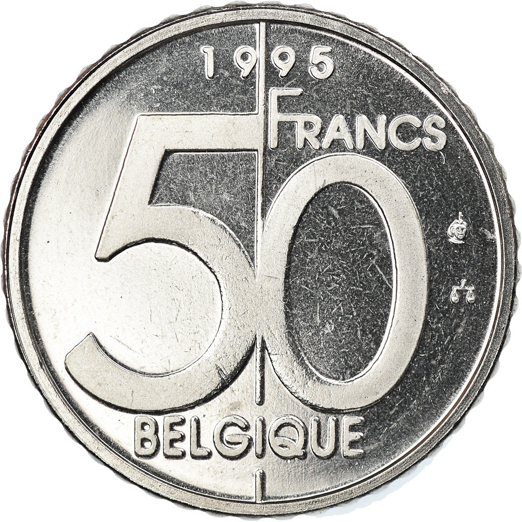Coin, Belgium, Albert II, 50 Francs, 50 Frank, 1995, Brussels, Proof, MS(65-70)
