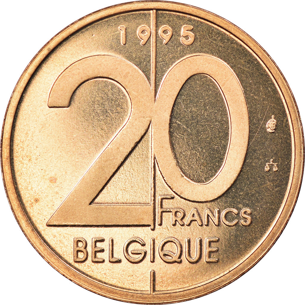 Coin, Belgium, Albert II, 20 Francs, 20 Frank, 1995, Brussels, Proof, MS(65-70)