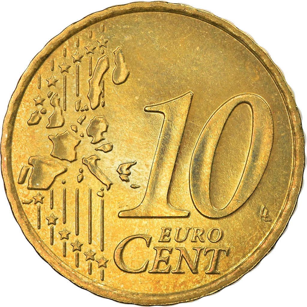 Monaco, 10 Euro Cent, 2003, Paris, SS, Messing, KM:170