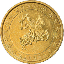 Monaco, 10 Euro Cent, 2003, Paris, EF(40-45), Brass, KM:170