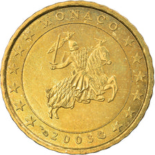 Monaco, 10 Euro Cent, 2003, Paris, EF(40-45), Brass, KM:170