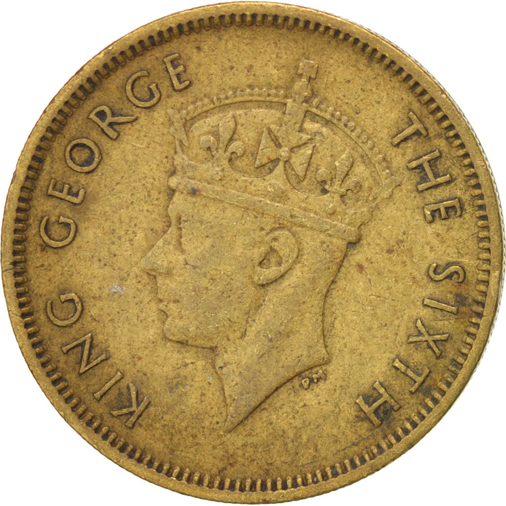 HONG KONG, 10 Cents, 1950, KM #25, EF(40-45), Nickel-Brass, 20.5, 4.52