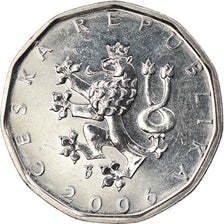 Coin, Czech Republic, 2 Koruny, 2006, MS(65-70), Nickel plated steel, KM:9