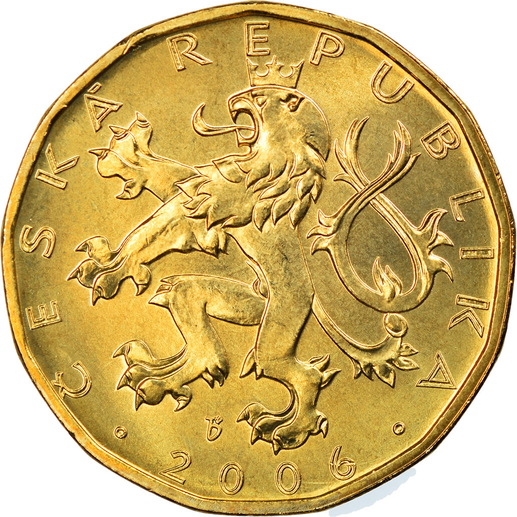 Moneta, Repubblica Ceca, 20 Korun, 2006, FDC, Acciaio placcato ottone, KM:5