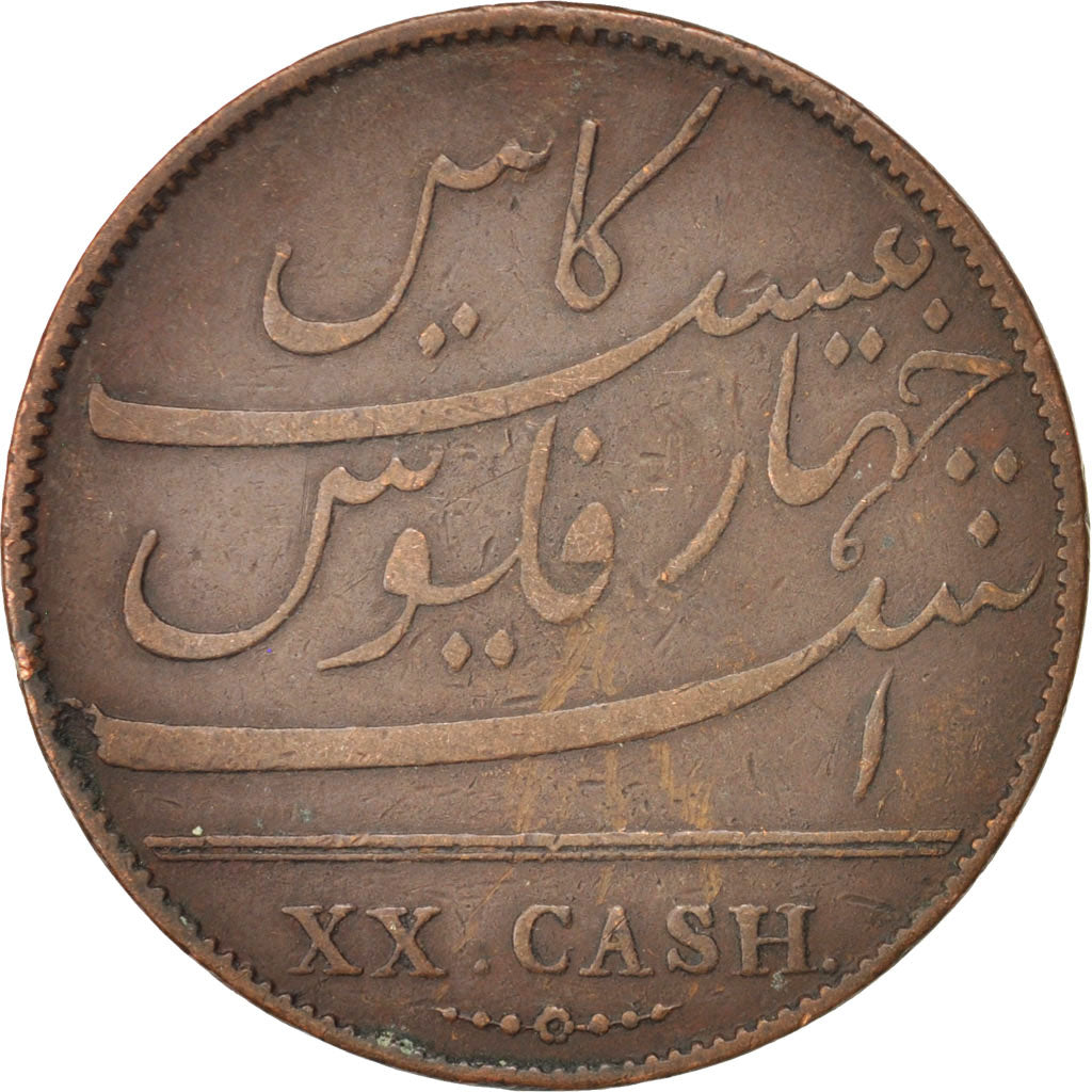 Coin, INDIA-BRITISH, MADRAS PRESIDENCY, 20 Cash, 1803, Birmingham, VF(20-25)