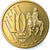 Vaticano, 10 Euro Cent, 2011, unofficial private coin, FDC, Latón