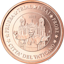 Vatican, 2 Euro Cent, 2011, unofficial private coin, MS(65-70), Copper Plated