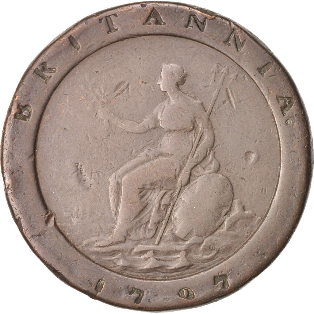 Coin, Great Britain, George III, 2 Pence, 1797, VF(20-25), Copper, KM:619