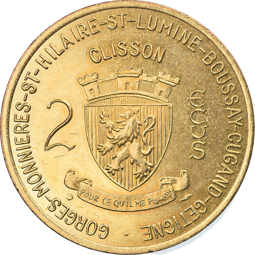 France, 2 ECU, Euro des Villes, 1995, Clisson, AU(55-58)