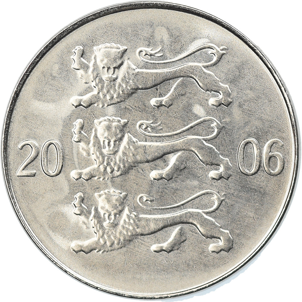 Coin, Estonia, 20 Senti, 2006, no mint, MS(65-70), Nickel plated steel, KM:23a