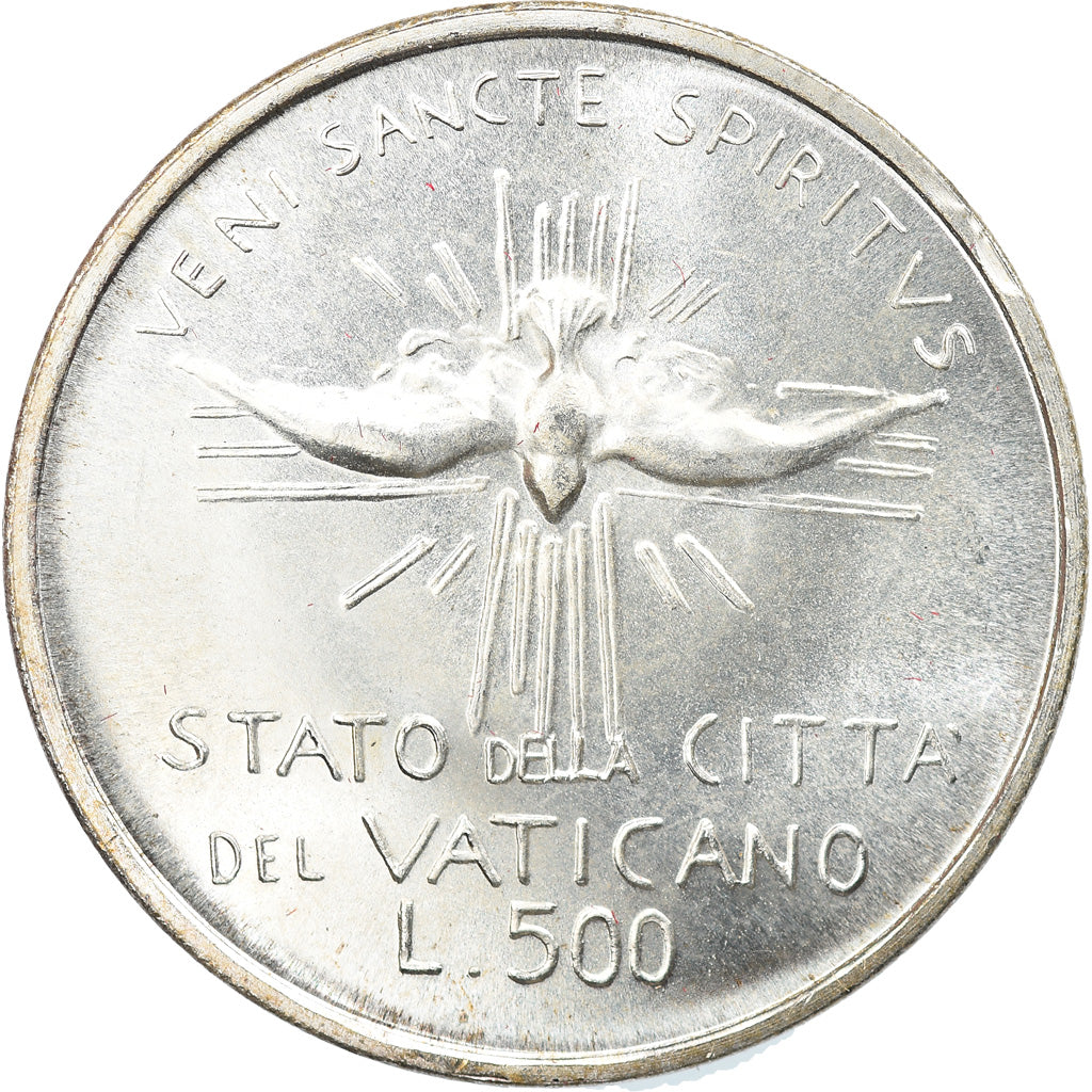 Moeda, CIDADE DO VATICANO, Sede Vacante, 500 Lire, 1978, Roma, MS(65-70), Prata