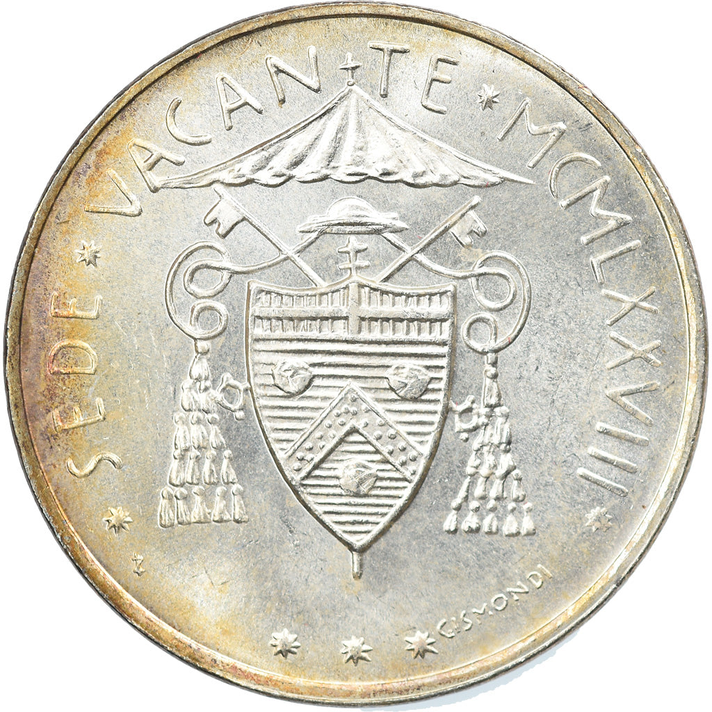 Coin, VATICAN CITY, Sede Vacante, 500 Lire, 1978, Roma, MS(65-70), Silver