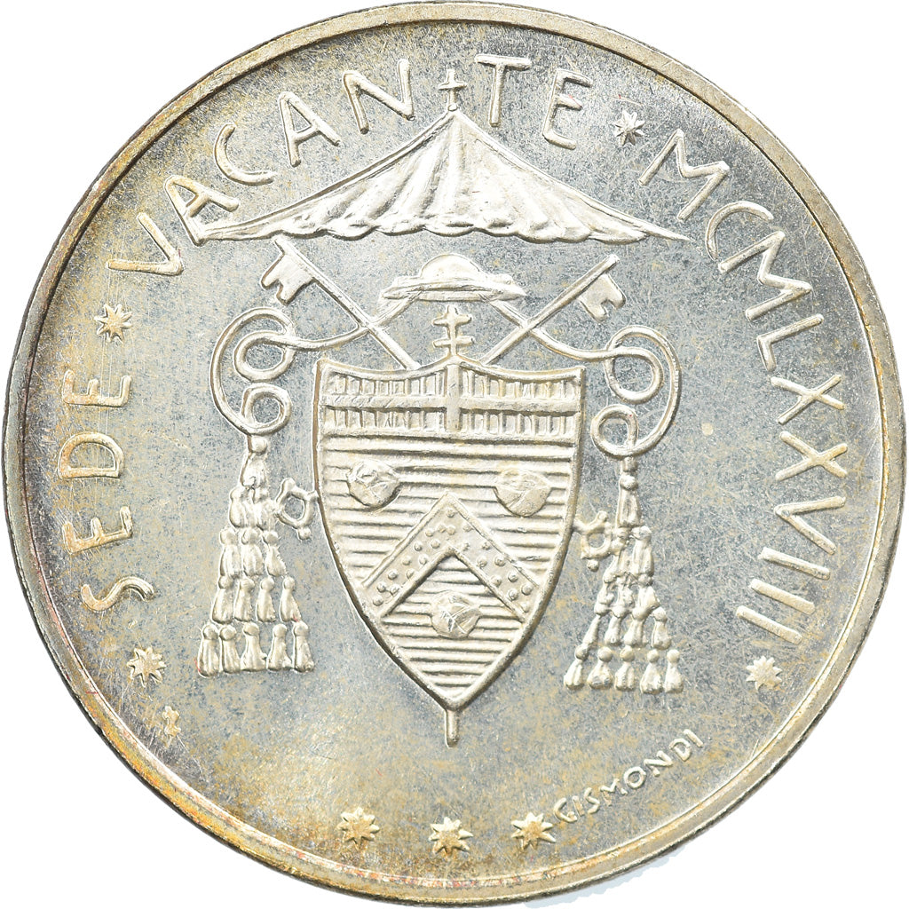 Coin, VATICAN CITY, Sede Vacante, 500 Lire, 1978, Roma, MS(65-70), Silver