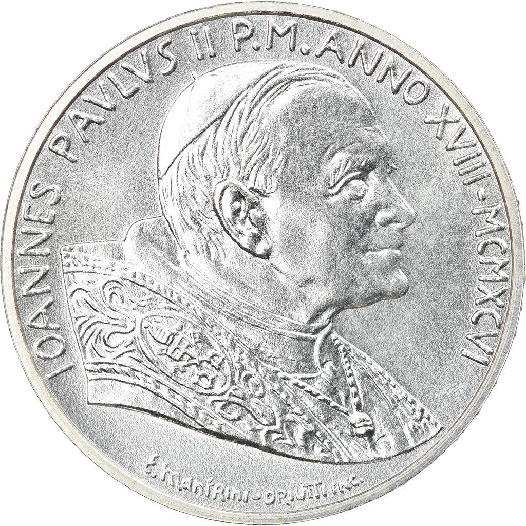 Coin, VATICAN CITY, John Paul II, 500 Lire, 1996, Roma, MS(65-70), Silver