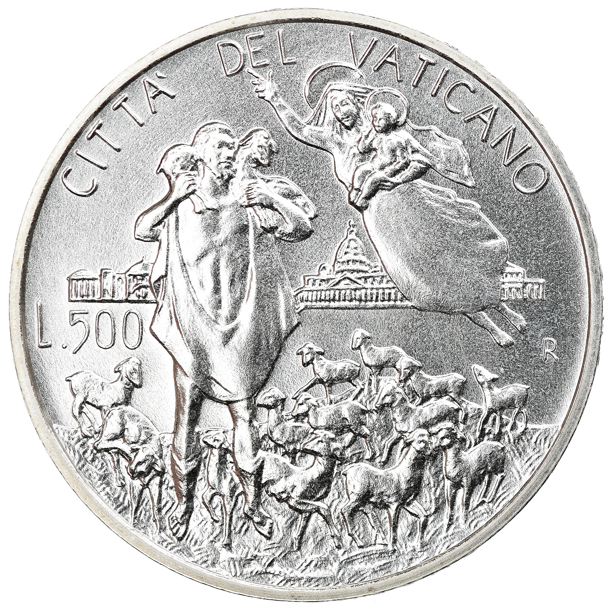 Coin, VATICAN CITY, John Paul II, 500 Lire, 1996, Roma, MS(65-70), Silver
